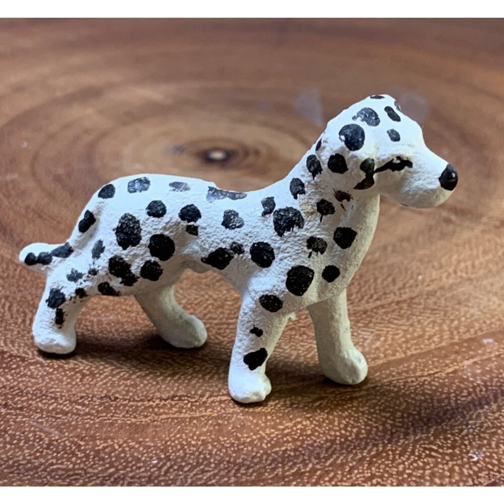Handcrafted Miniature Dalmatian Figurine 1.5" Tall Resin Metal Blend